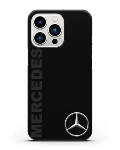Чехол с надписью Mercedes и логотипом силиконовый для iPhone 13 Pro