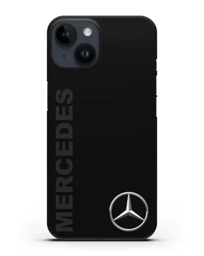 Чехол с надписью Mercedes и логотипом силиконовый для iPhone 14