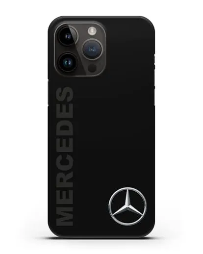 Чехол с надписью Mercedes и логотипом силиконовый для iPhone 14 Pro Max