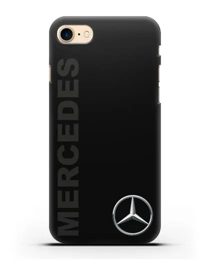 Чехол с надписью Mercedes и логотипом силиконовый для iPhone 7