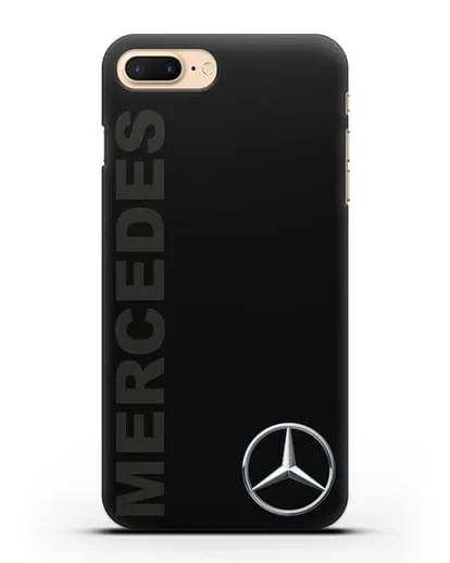 Чехол с надписью Mercedes и логотипом силиконовый для iPhone 8 Plus
