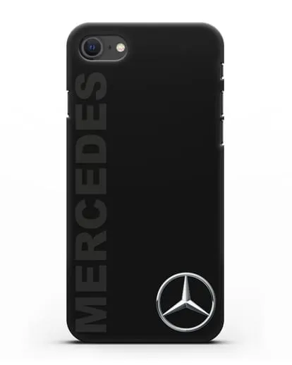 Чехол с надписью Mercedes и логотипом силиконовый для iPhone SE 2020