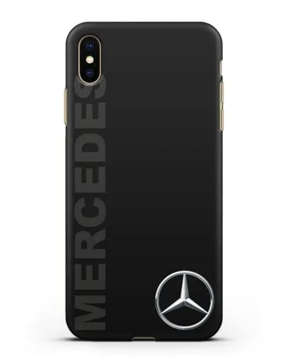 Чехол с надписью Mercedes и логотипом силиконовый для iPhone XS Max
