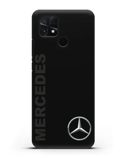 Чехол с надписью Mercedes и логотипом силиконовый для Xiaomi Poco C40