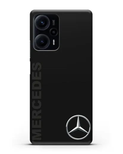 Чехол с надписью Mercedes и логотипом силиконовый для Xiaomi Poco F5