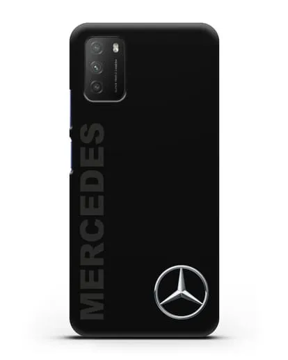 Чехол с надписью Mercedes и логотипом силиконовый для Xiaomi Poco M3