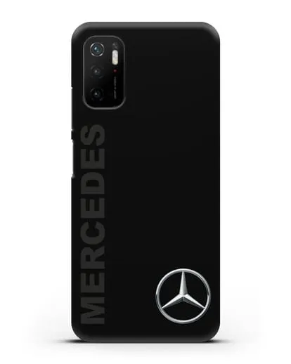 Чехол с надписью Mercedes и логотипом силиконовый для Xiaomi Poco M3 Pro