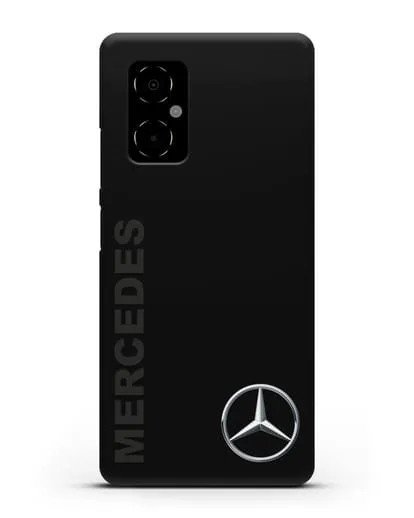 Чехол с надписью Mercedes и логотипом силиконовый для Xiaomi Poco M4 5G