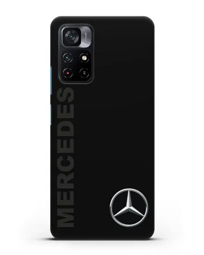 Чехол с надписью Mercedes и логотипом силиконовый для Xiaomi Poco M4 Pro 5G