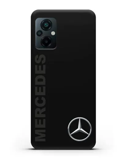 Чехол с надписью Mercedes и логотипом силиконовый для Xiaomi Poco M5