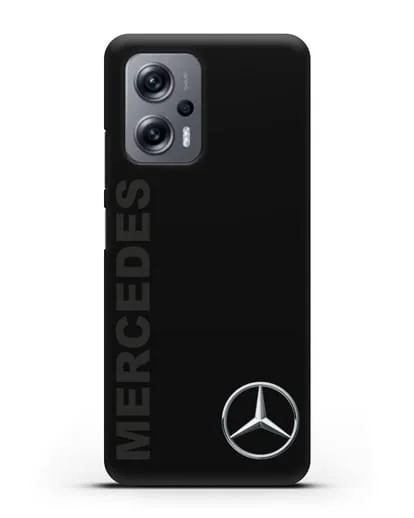 Чехол с надписью Mercedes и логотипом силиконовый для Xiaomi Poco X4 GT