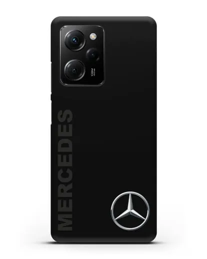Чехол с надписью Mercedes и логотипом силиконовый для Xiaomi Poco X5 Pro
