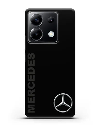 Чехол с надписью Mercedes и логотипом силиконовый для Xiaomi Poco X6