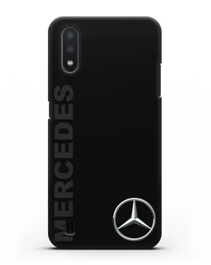 Чехол с надписью Mercedes и логотипом силиконовый для Samsung Galaxy A01 [SM-A015F]