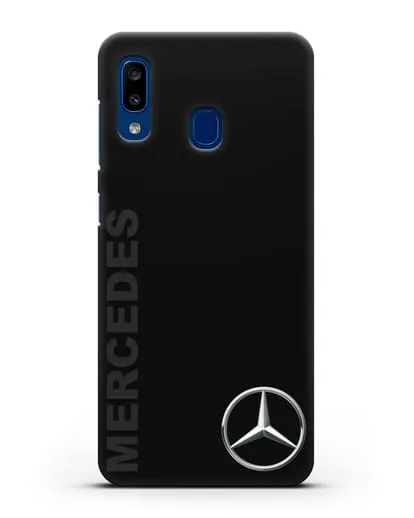 Чехол с надписью Mercedes и логотипом силиконовый для Samsung Galaxy A20 [SM-A205FN]