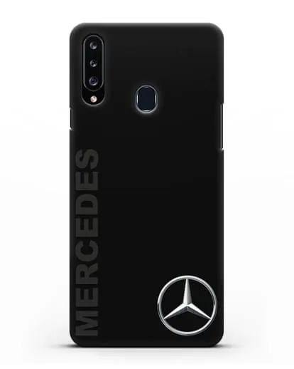 Чехол с надписью Mercedes и логотипом силиконовый для Samsung Galaxy A20s [SM-A207FN]