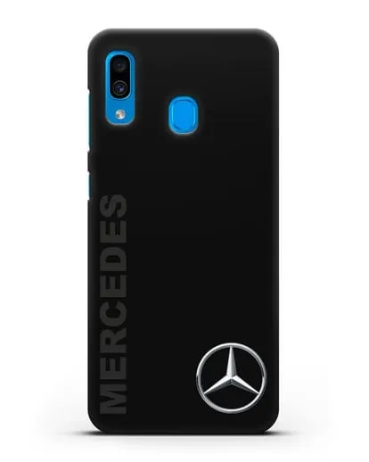 Чехол с надписью Mercedes и логотипом силиконовый для Samsung Galaxy A30 [SM-A305FN]