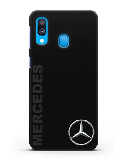 Чехол с надписью Mercedes и логотипом силиконовый для Samsung Galaxy A40 [SM-A405F]