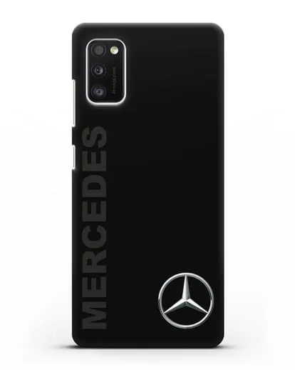 Чехол с надписью Mercedes и логотипом силиконовый для Samsung Galaxy A41 [SM-A415F]