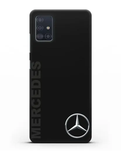 Чехол с надписью Mercedes и логотипом силиконовый для Samsung Galaxy A51 [SM-A515F]