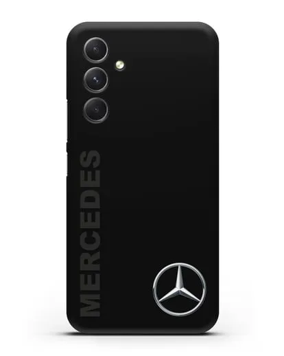 Чехол с надписью Mercedes и логотипом силиконовый для Samsung Galaxy A54 [SM-A536]