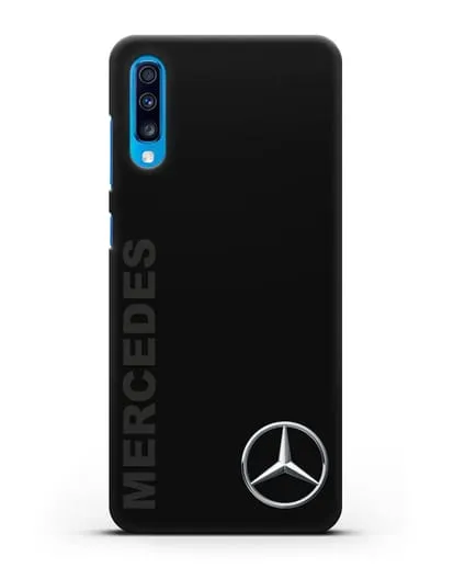 Чехол с надписью Mercedes и логотипом силиконовый для Samsung Galaxy A70 [SM-A705F]