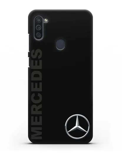 Чехол с надписью Mercedes и логотипом силиконовый для Samsung Galaxy M11 [SM-M115F]