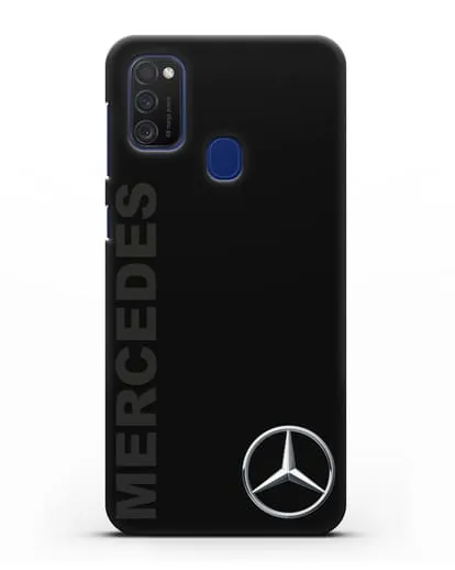 Чехол с надписью Mercedes и логотипом силиконовый для Samsung Galaxy M21 [SM-M215F]