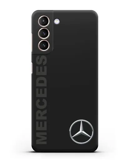 Чехол с надписью Mercedes и логотипом силиконовый для Samsung Galaxy S21 FE [G990B]