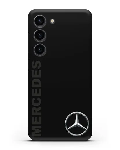 Чехол с надписью Mercedes и логотипом силиконовый для Samsung Galaxy S23 [SM-S911]