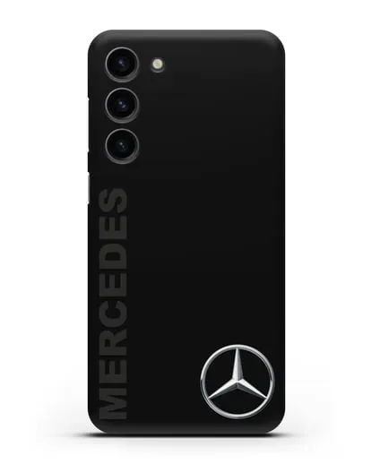 Чехол с надписью Mercedes и логотипом силиконовый для Samsung Galaxy S23 Plus [SM-S916]