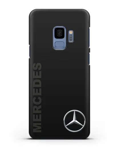 Чехол с надписью Mercedes и логотипом силиконовый для Samsung Galaxy S9 [SM-G960F]