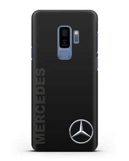 Чехол с надписью Mercedes и логотипом силиконовый для Samsung Galaxy S9 Plus [SM-G965F]