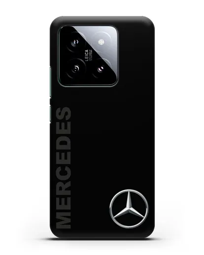 Чехол с надписью Mercedes и логотипом силиконовый для Xiaomi 14