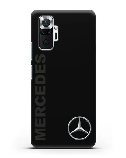 Чехол с надписью Mercedes и логотипом силиконовый для Xiaomi Redmi Note 10 Pro