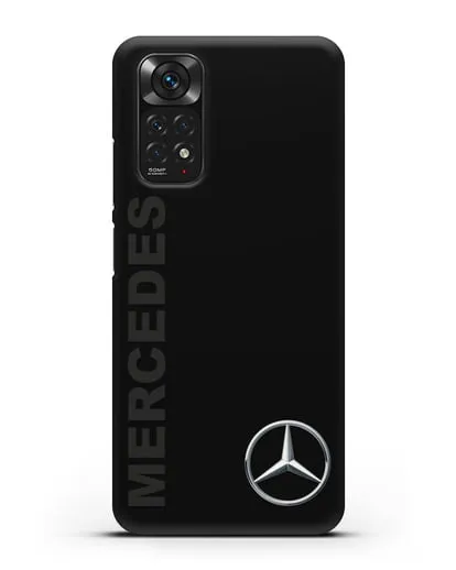 Чехол с надписью Mercedes и логотипом силиконовый для Xiaomi Redmi Note 11