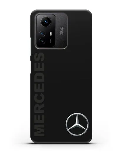 Чехол с надписью Mercedes и логотипом силиконовый для Xiaomi Redmi Note 12S