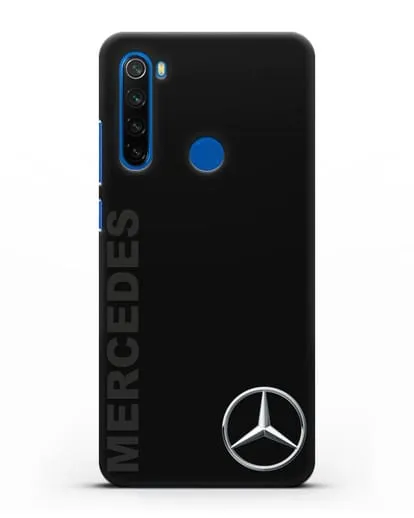 Чехол с надписью Mercedes и логотипом силиконовый для Xiaomi Redmi Note 8