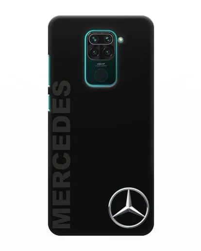 Чехол с надписью Mercedes и логотипом силиконовый для Xiaomi Redmi Note 9