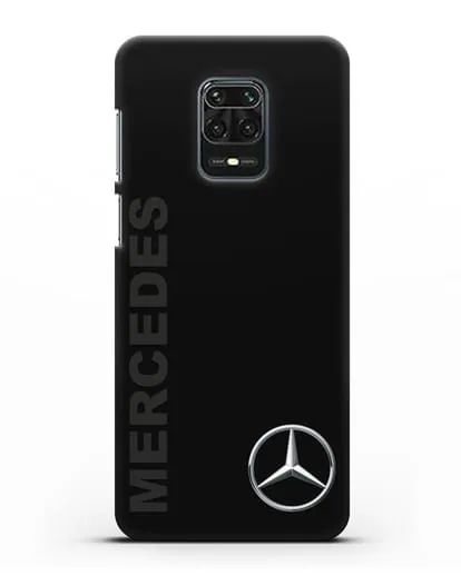 Чехол с надписью Mercedes и логотипом силиконовый для Xiaomi Redmi Note 9S