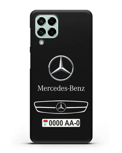 Чехол Мерседес Бенц с номерным знаком силиконовый для Samsung Galaxy M53 [SM-M536]