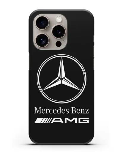 Чехол с логотипом Mercedes Benz AMG силиконовый для iPhone 15 Pro