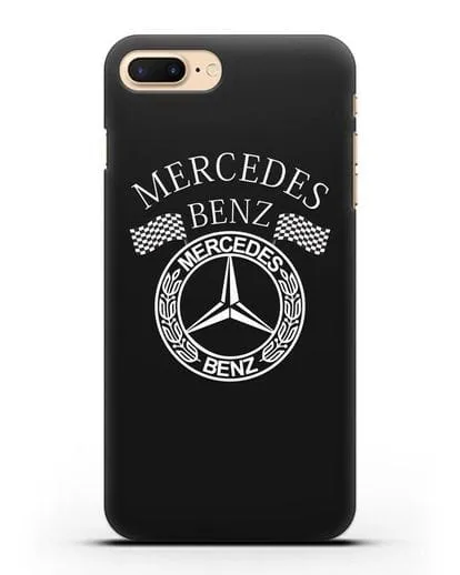Чехол с надписью и логотипом Мерседес Бенц силиконовый для iPhone 7 Plus