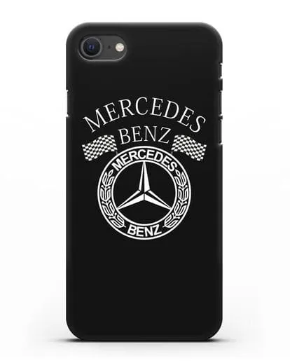 Чехол с надписью и логотипом Мерседес Бенц силиконовый для iPhone SE 2020