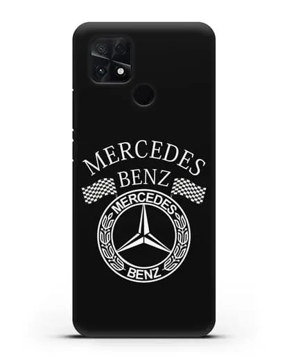 Чехол с надписью и логотипом Мерседес Бенц силиконовый для Xiaomi Poco C40