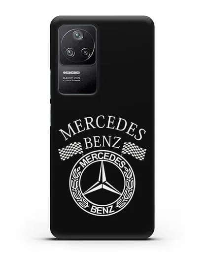 Чехол с надписью и логотипом Мерседес Бенц силиконовый для Xiaomi Poco F4
