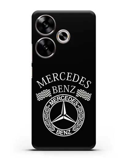 Чехол с надписью и логотипом Мерседес Бенц силиконовый для Xiaomi Poco F6