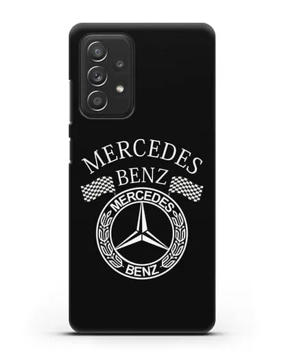 Чехол с надписью и логотипом Мерседес Бенц силиконовый для Samsung Galaxy A53