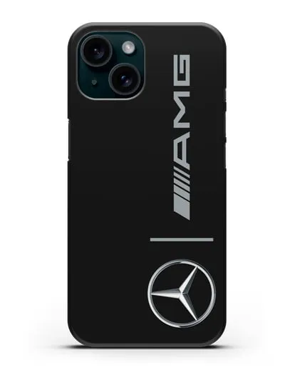 Чехол Мерседес Бенц АМГ силиконовый для iPhone 15