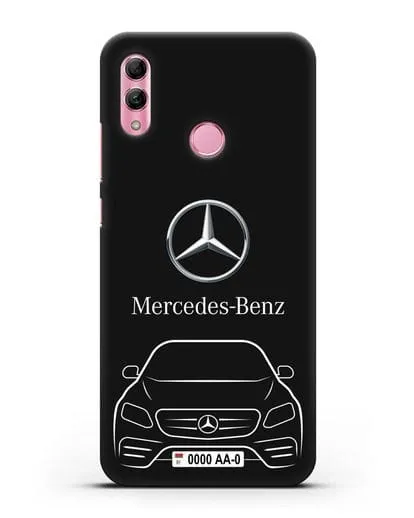 Чехол Mercedes Benz E-класс с автомобильным номером силиконовый для Honor 10 Lite
